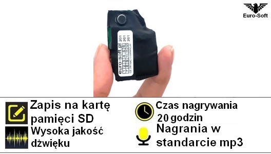 mini dyktafon na kartę SD